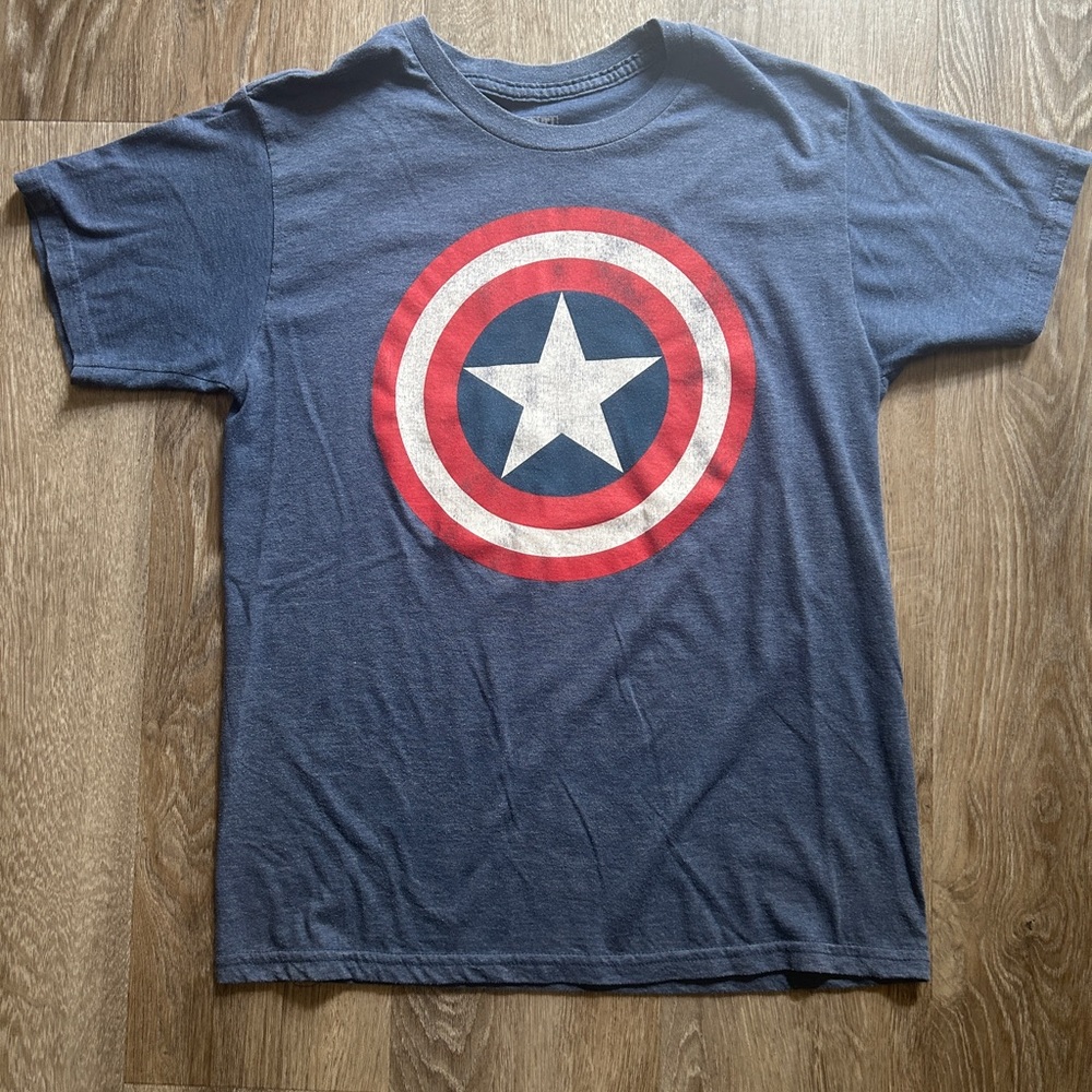 Marvel Blue Captain America Shield Tee